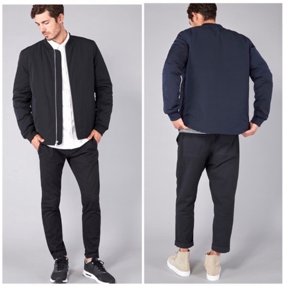 EVERLANE Filled Zip up Bomber Jacket in Black Size M NWOT - Picture 9 of 9